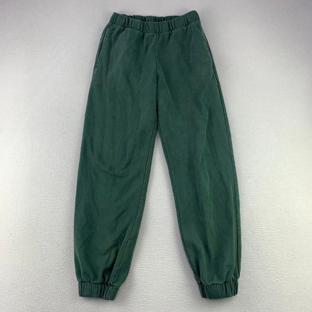 Brandy Melville Rosa Sweatpants Women OS Green Casual Jogger Fleece Pockets